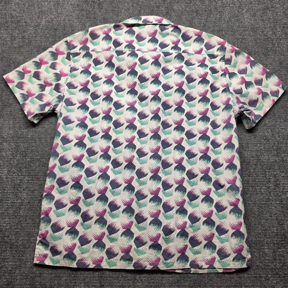 MBX Premium Goods Mens XL Short Sleeve Button Up Shirt Abstract Geometric Print